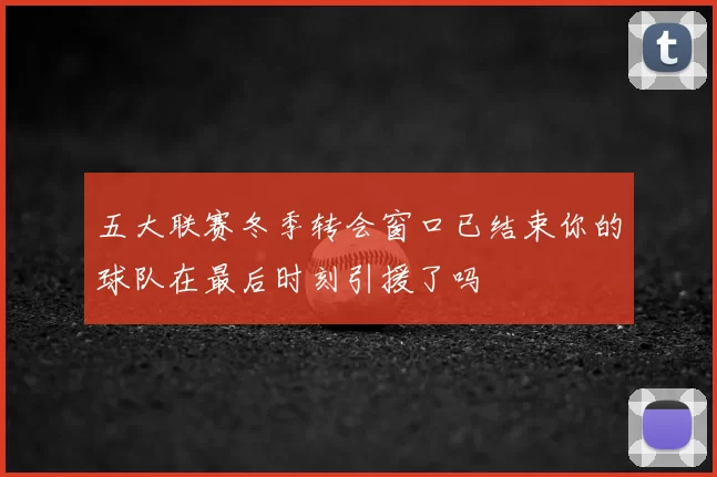 五大联赛冬季转会窗口已结束你的球队在最后时刻引援了吗