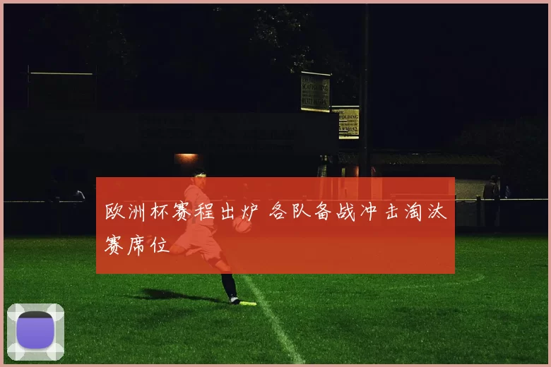 欧洲杯赛程出炉 各队备战冲击淘汰赛席位